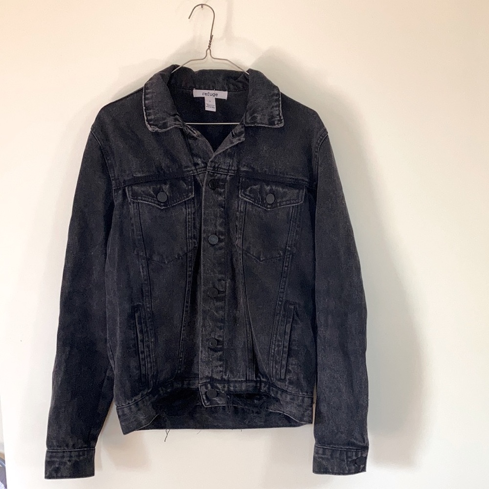 Black Distressed Denim Jacket